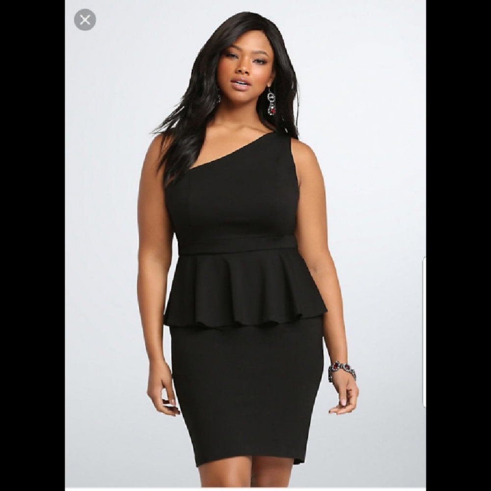 Torrid NWT Black Peplum Dress Sz 14